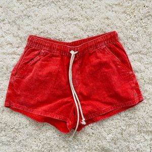 aerie red shorts